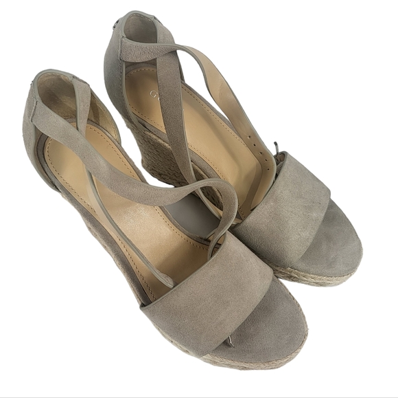Guess Hidy Wedge Sandals Lighy Gray 8 - Picture 7 of 8